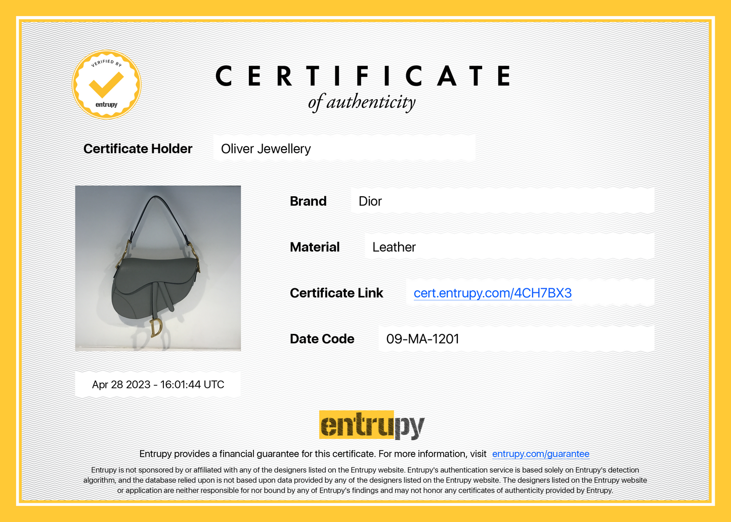 Christian Dior 2021 Medium Saddle Bag