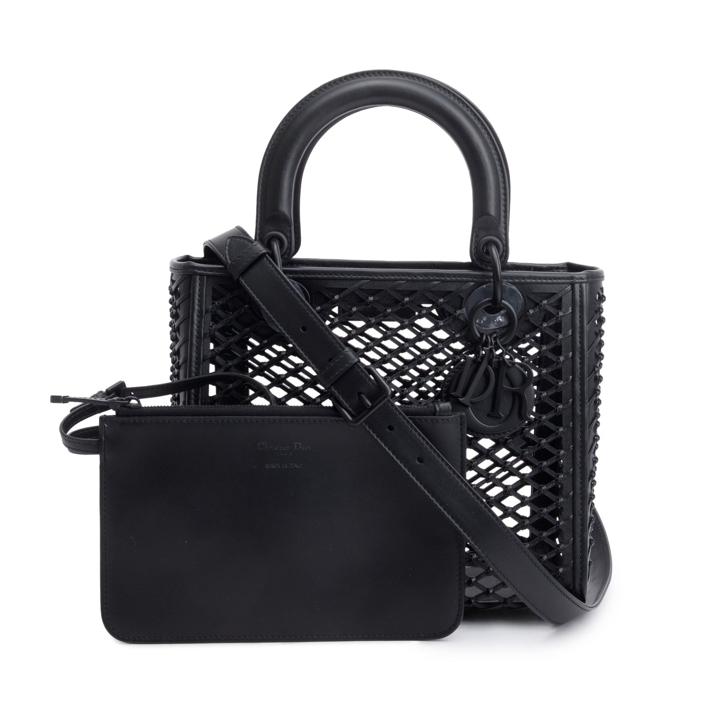 Christian Dior 2026 Black Leather So Black Medium Lady Dior Bag