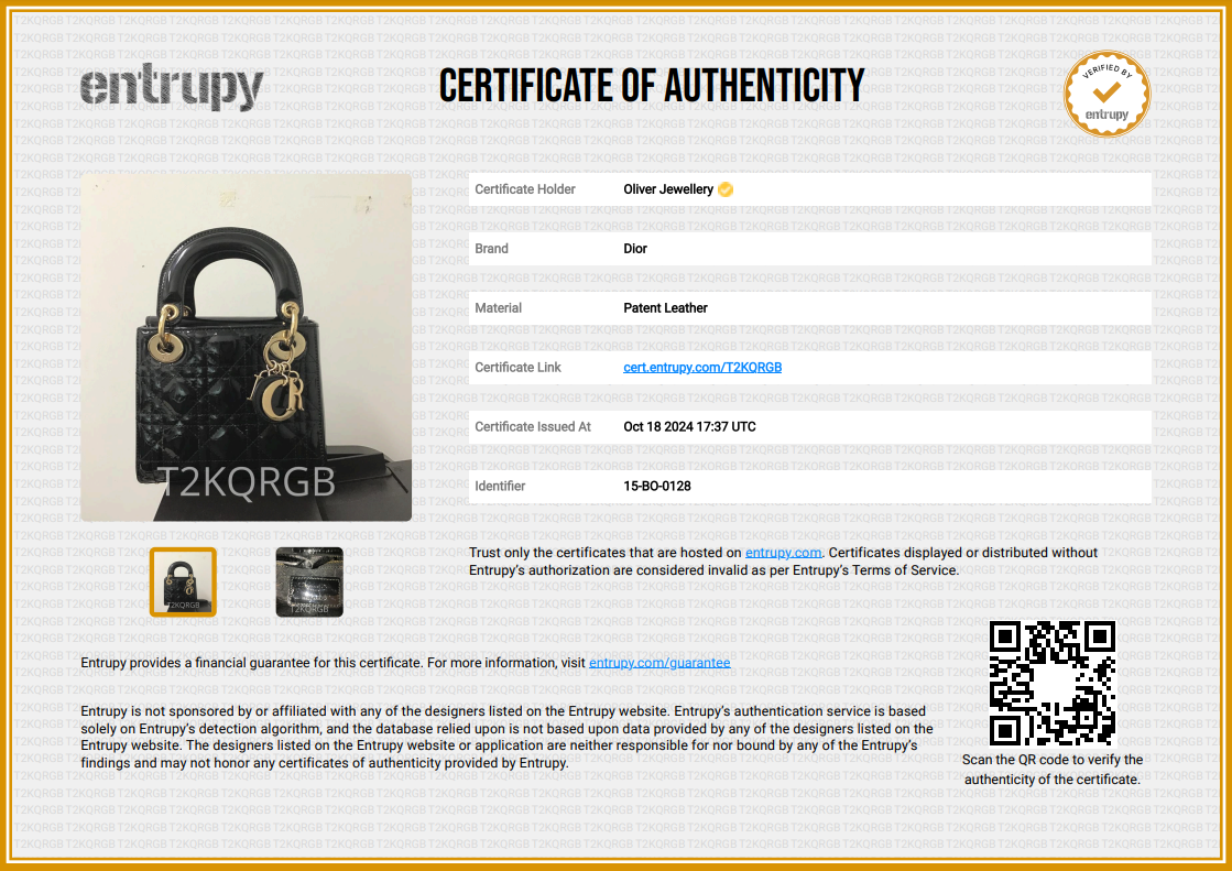 Christian Dior Black Cannage Patent Leather Mini Lady Dior Bag