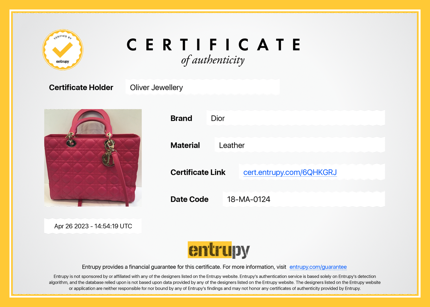 Christian Dior Pink Large Cannage Lady Dior Bag