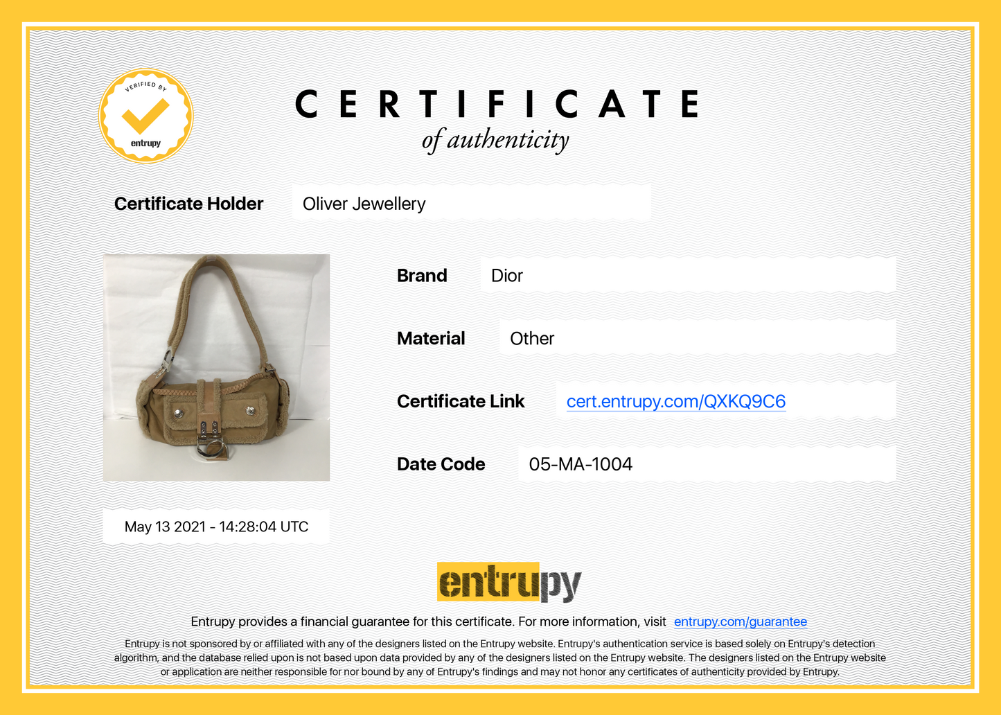 Christian Dior Remove Before Flight Shearling Bag