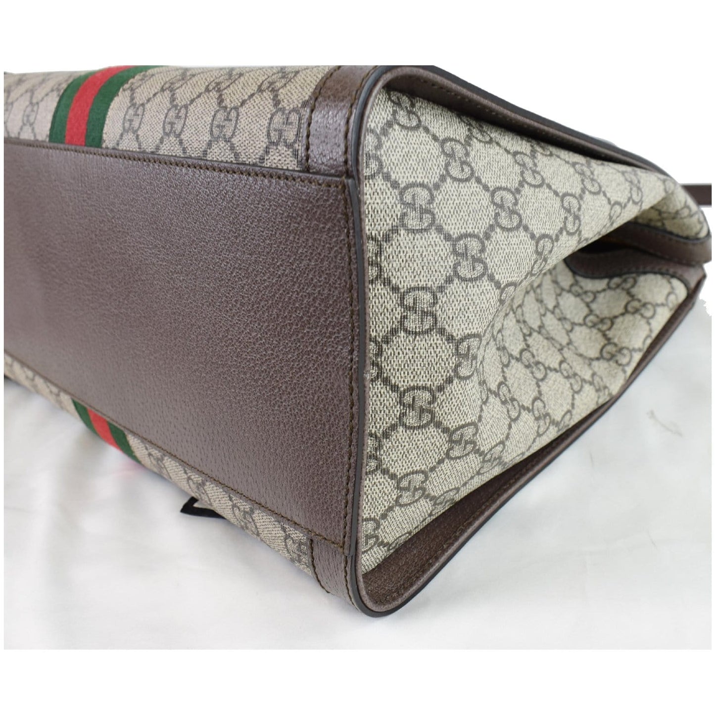 GUCCI Ophidia Medium GG Supreme Tote Shoulder Bag Beige 524537