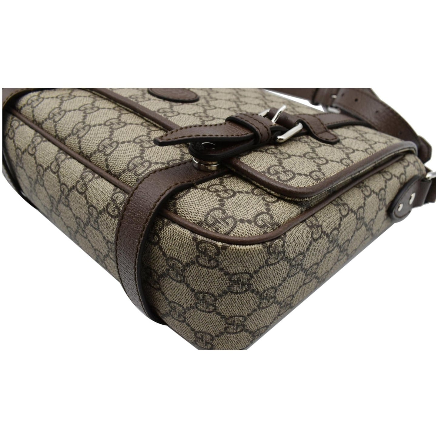 GUCCI GG Supreme Canvas Messenger Bag Beige 658542