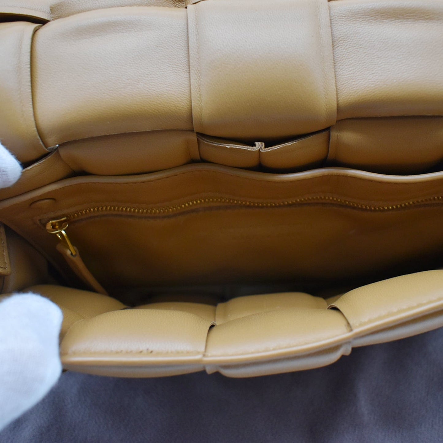 BOTTEGA VENETA Padded Cassette Leather Crossbody Bags Caramel