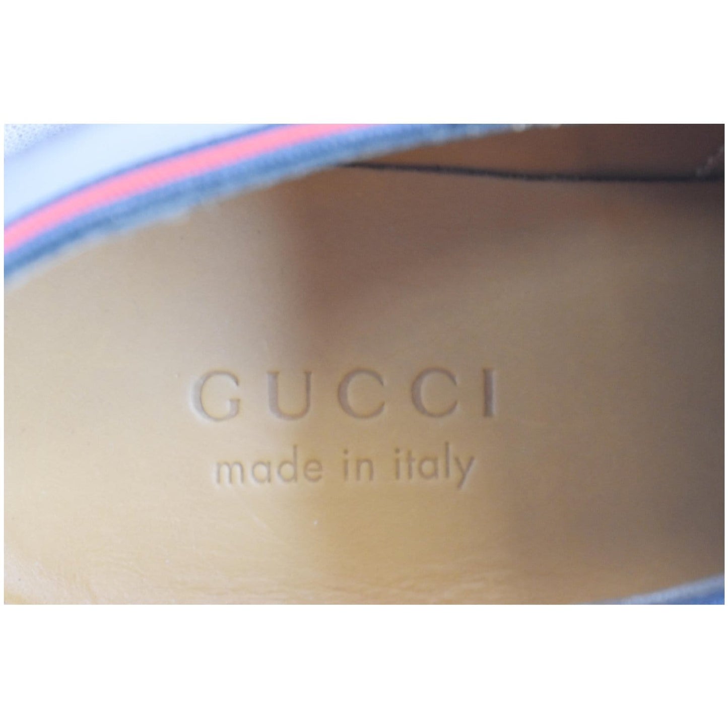 GUCCI Classic Web Lace Up Shiny Leather Shoes Black 472749 US 7