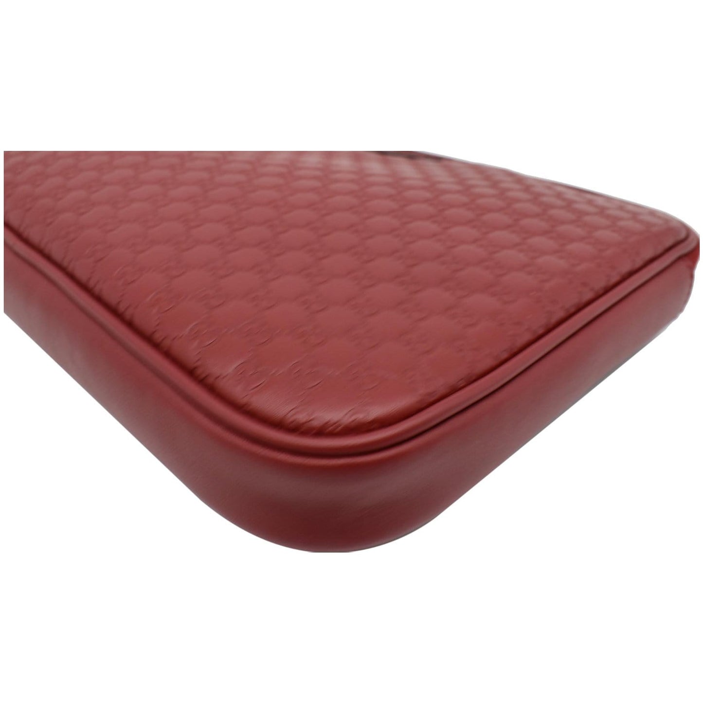 GUCCI Microguccissima Leather Clutch Bag Red 607726