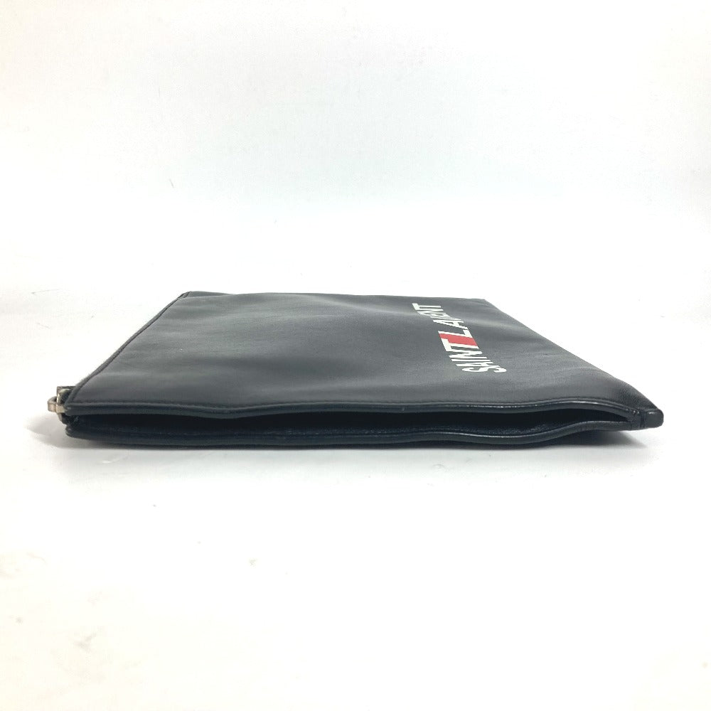 SAINT LAURENT PARIS Clutch bag 397294 leather black logo mens