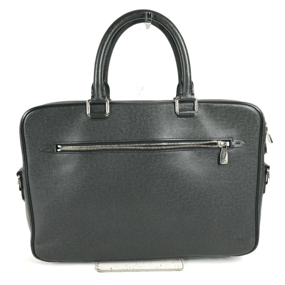 LOUIS VUITTON Business bag Taiga Leather black Taiga PortoDocument Business PDV mens