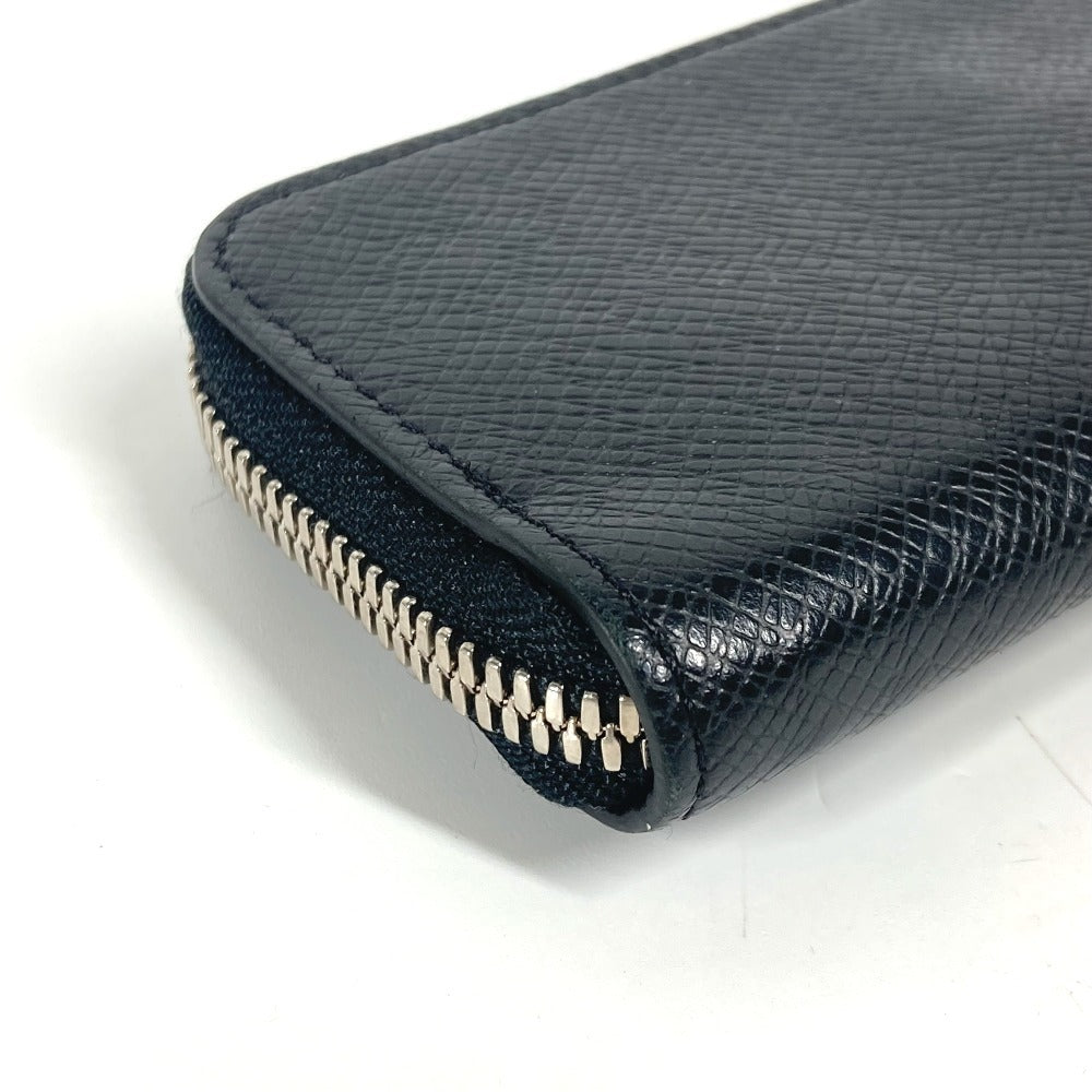 LOUIS VUITTON Coin case M63375 Taiga Leather black Taiga Portemonejour
