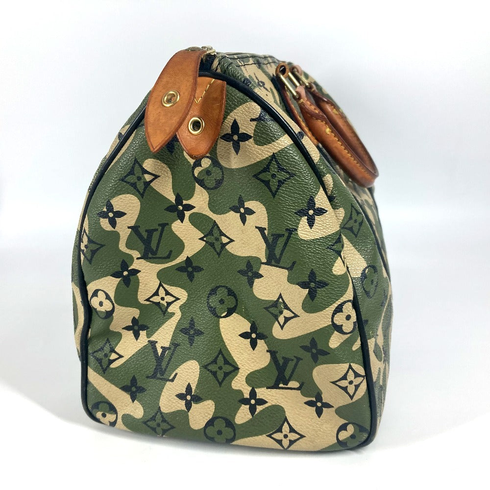 LOUIS VUITTON Handbag M95773 , Monogram Canvas green Monogram Flage by Takashi Murakami Speedy 35