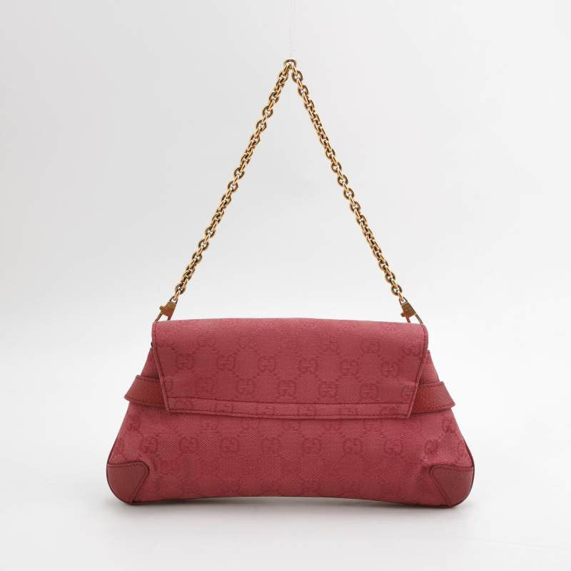 Gucci Horsebit 1955 Chain Bag Gucci Monogram Pink Canvas