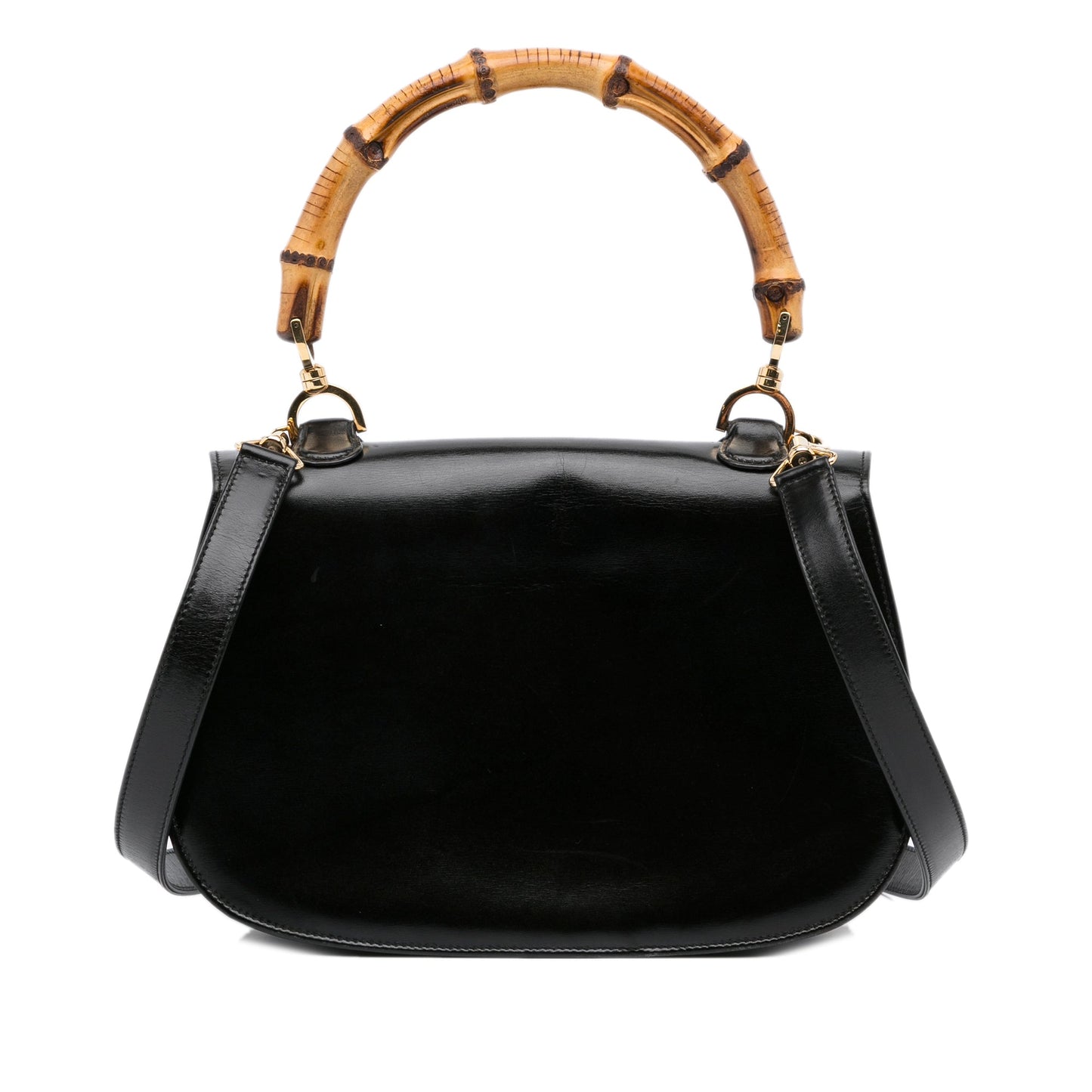 Gucci Bamboo Black Leather Shoulder Bag Style 4