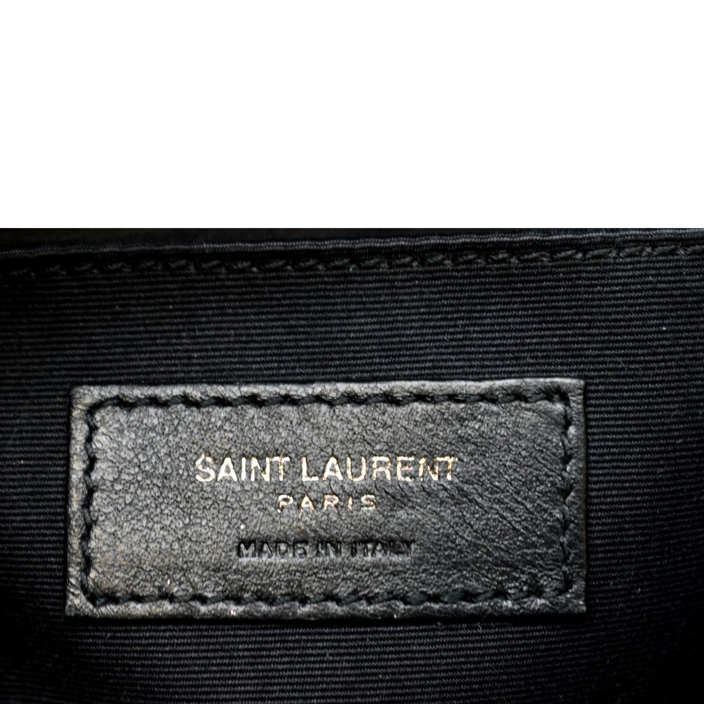 YVES SAINT LAURENT Lou Chevron Leather Camera Crossbody Bag Black