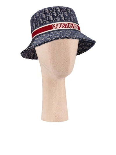 DIOR VELVET OBLIQUE LARGE BRIM BUCKET HAT