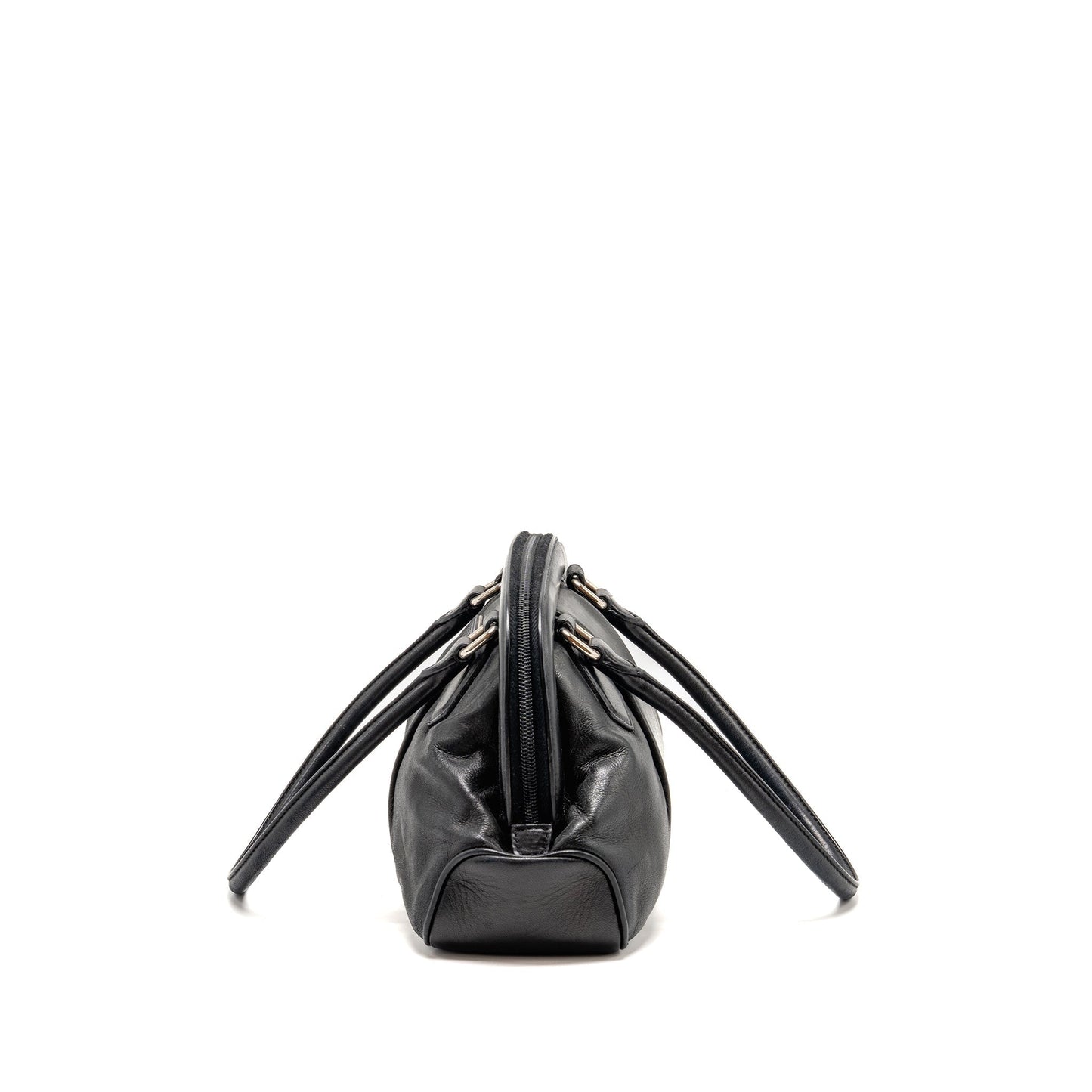 Prada top handle Dangle Purse leather black