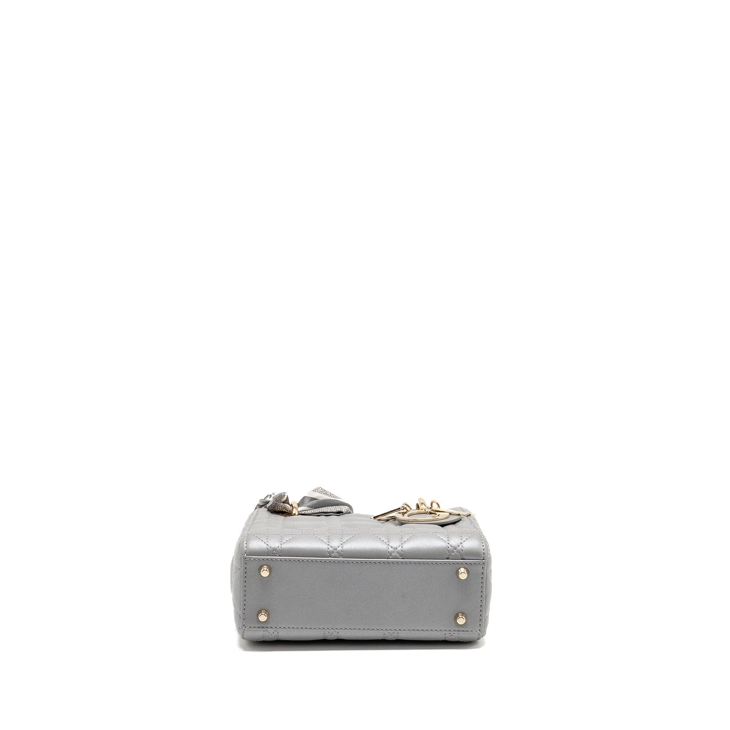 Mini Lady Dior Lambskin Light Grey