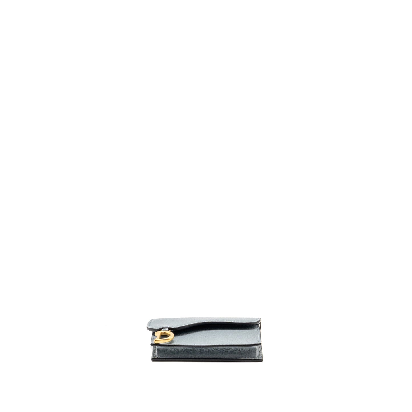 Dior Saddle Bloom Card Holder Goatskin Cloud Blue