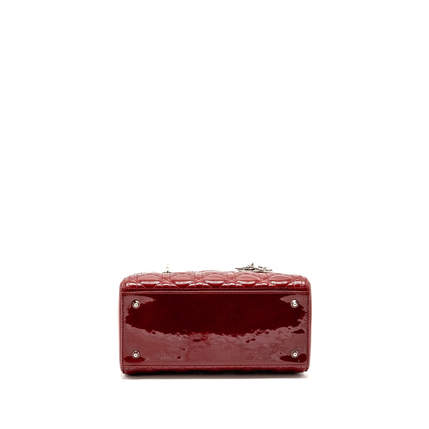 Dior Medium Lady Dior Patent Red