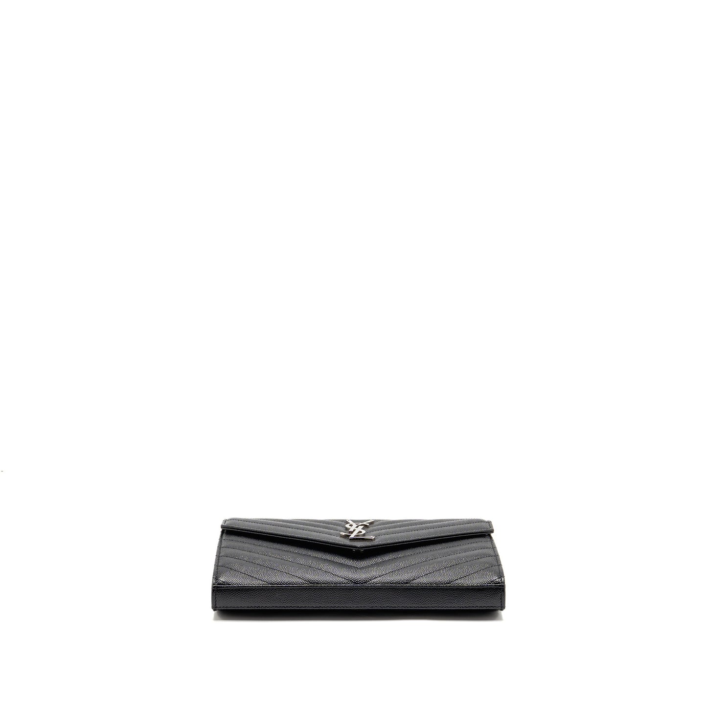 Saint Laurent/ Envelope Chain Wallet Calfskin Black