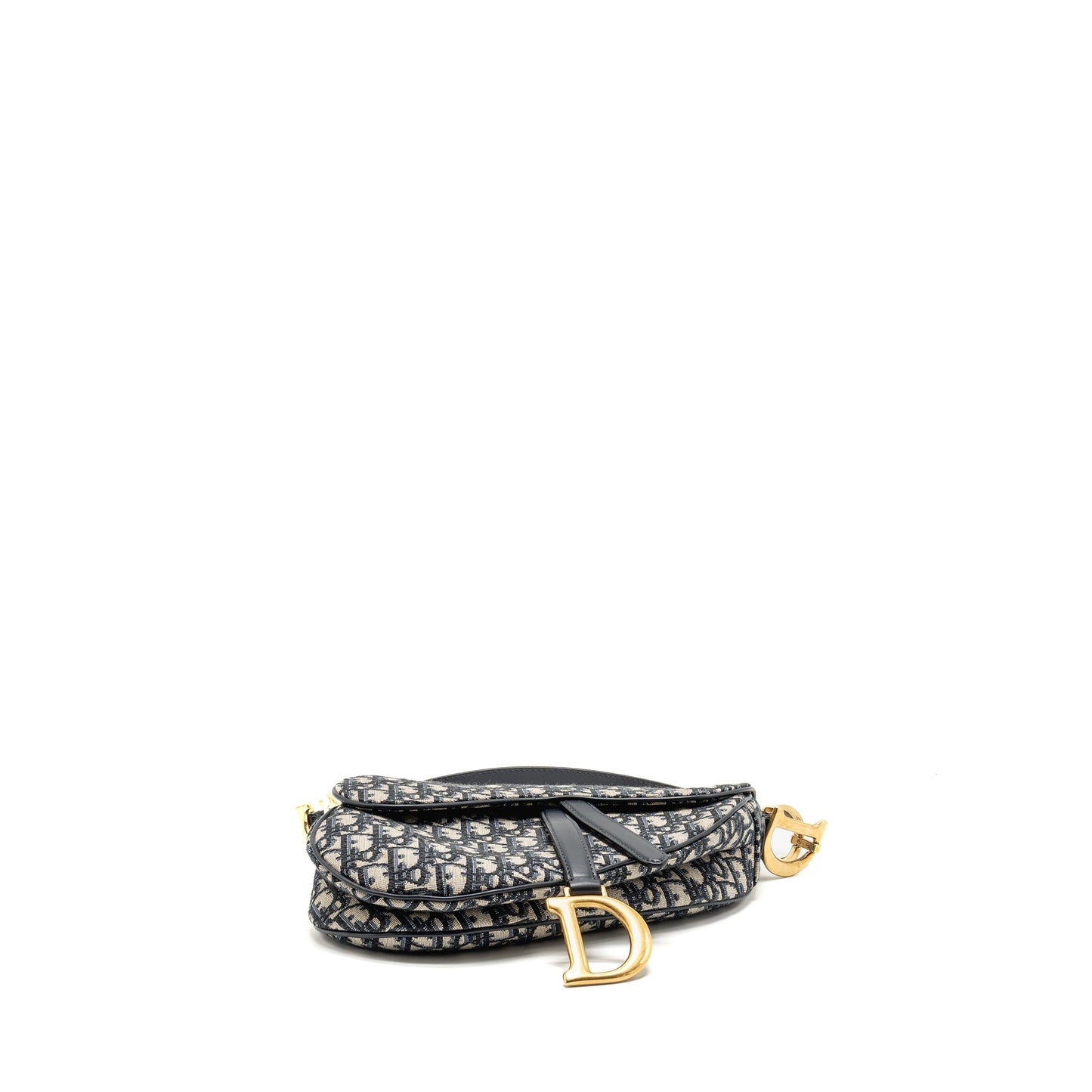 Dior Medium Saddle Purse Blue Dior Oblique Jacquard Canvas/Calfskin