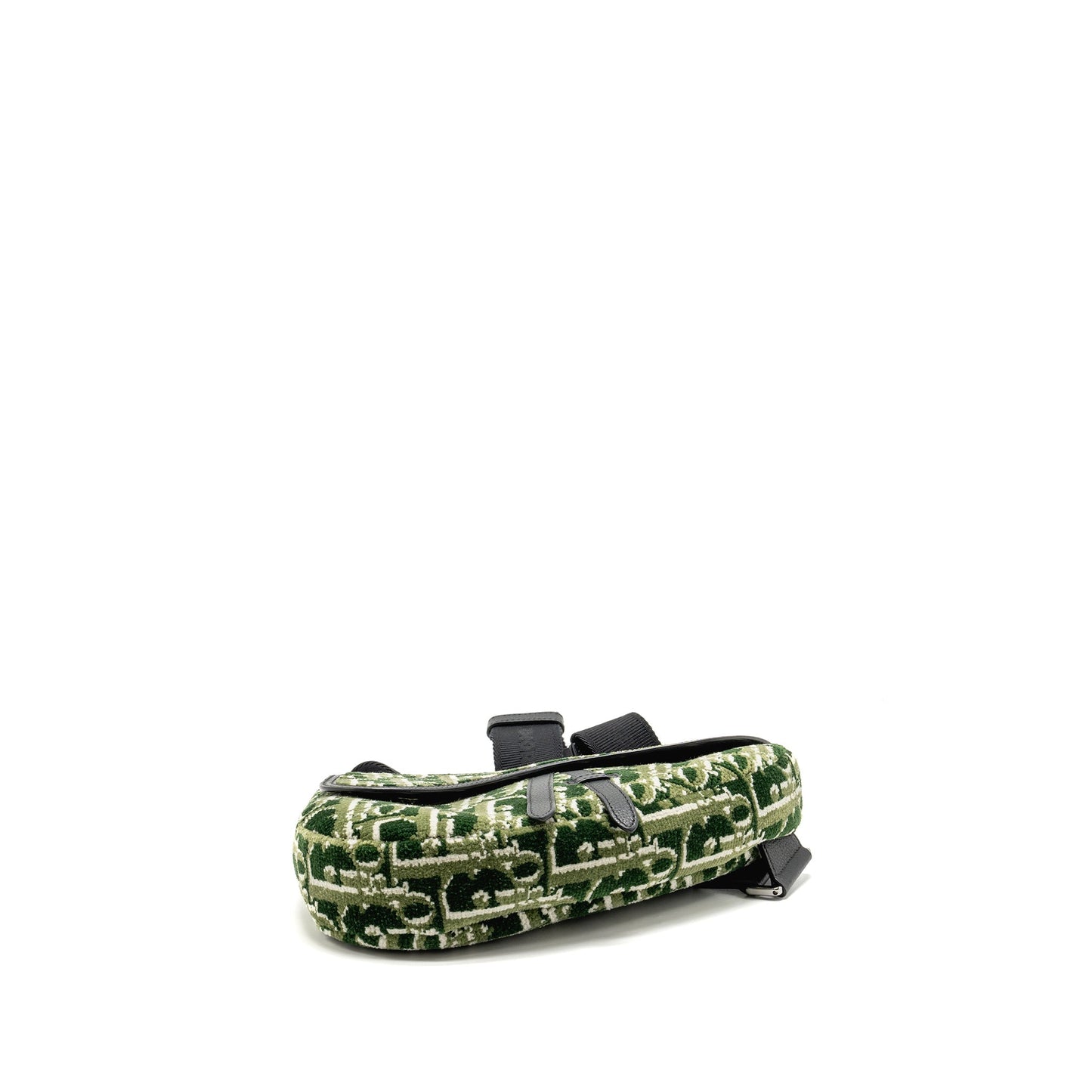 Dior men’s saddle Purse fabric dior oblique green