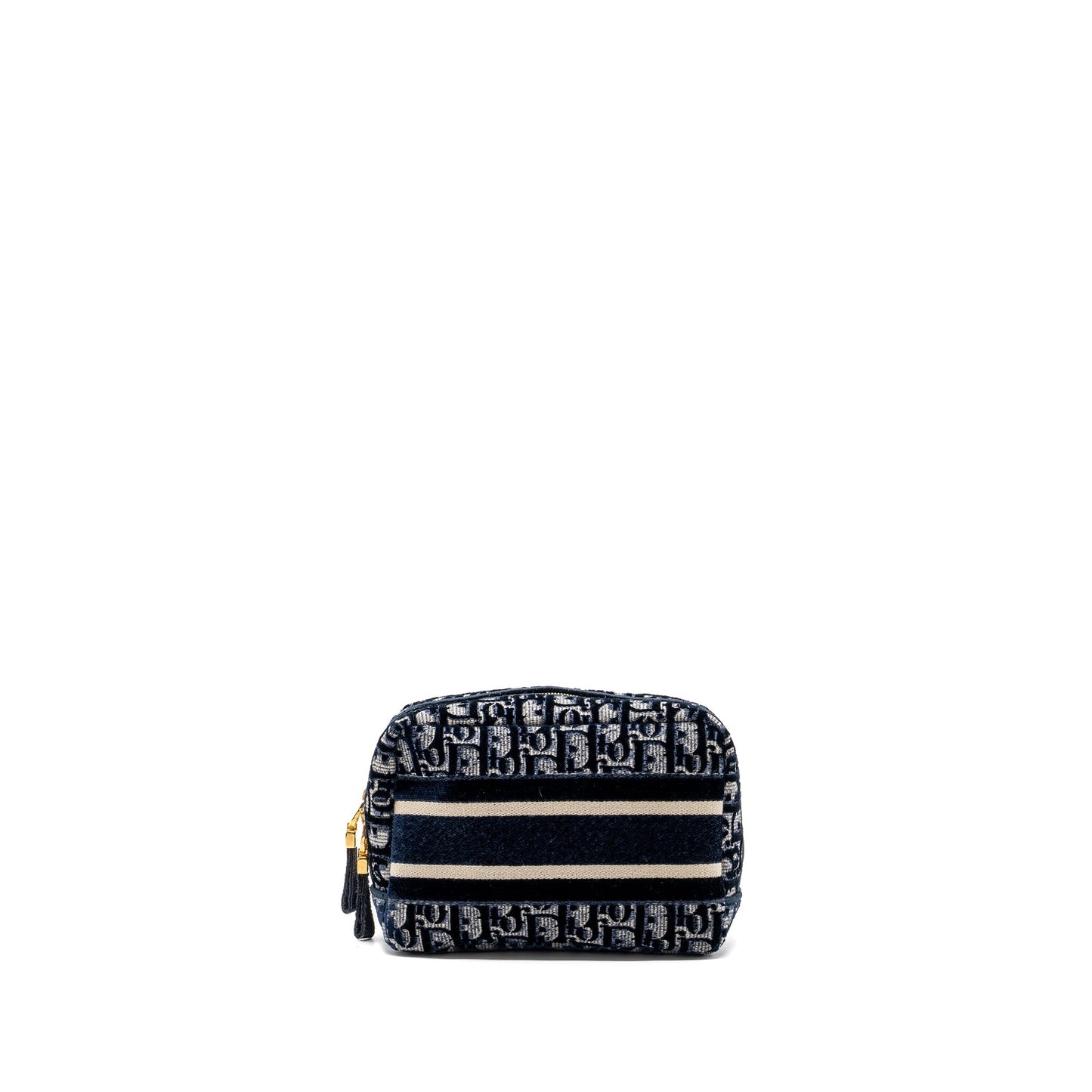 Dior Beauty Pouch Blue Dior Oblique Jacquard/Velvet