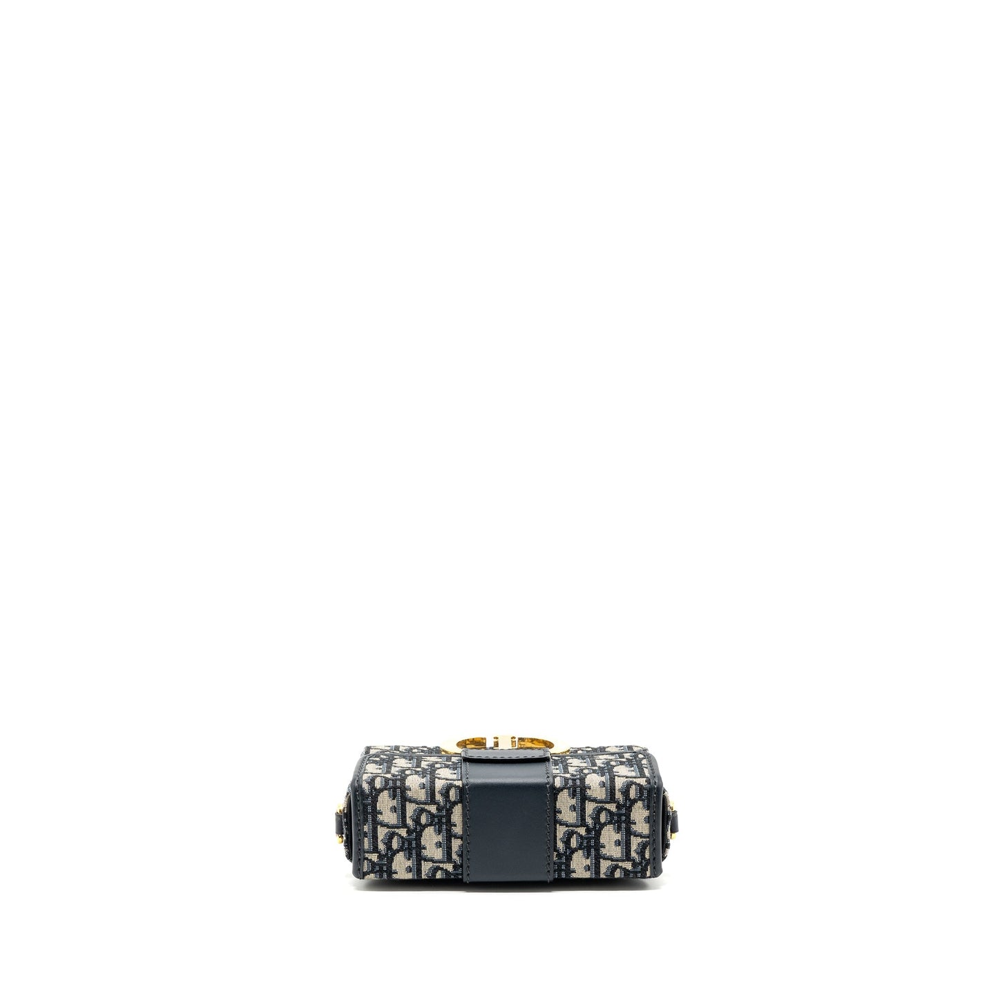 Dior mini 30 Montaigne box Purse canvas / calfskin blue oblique jacquard