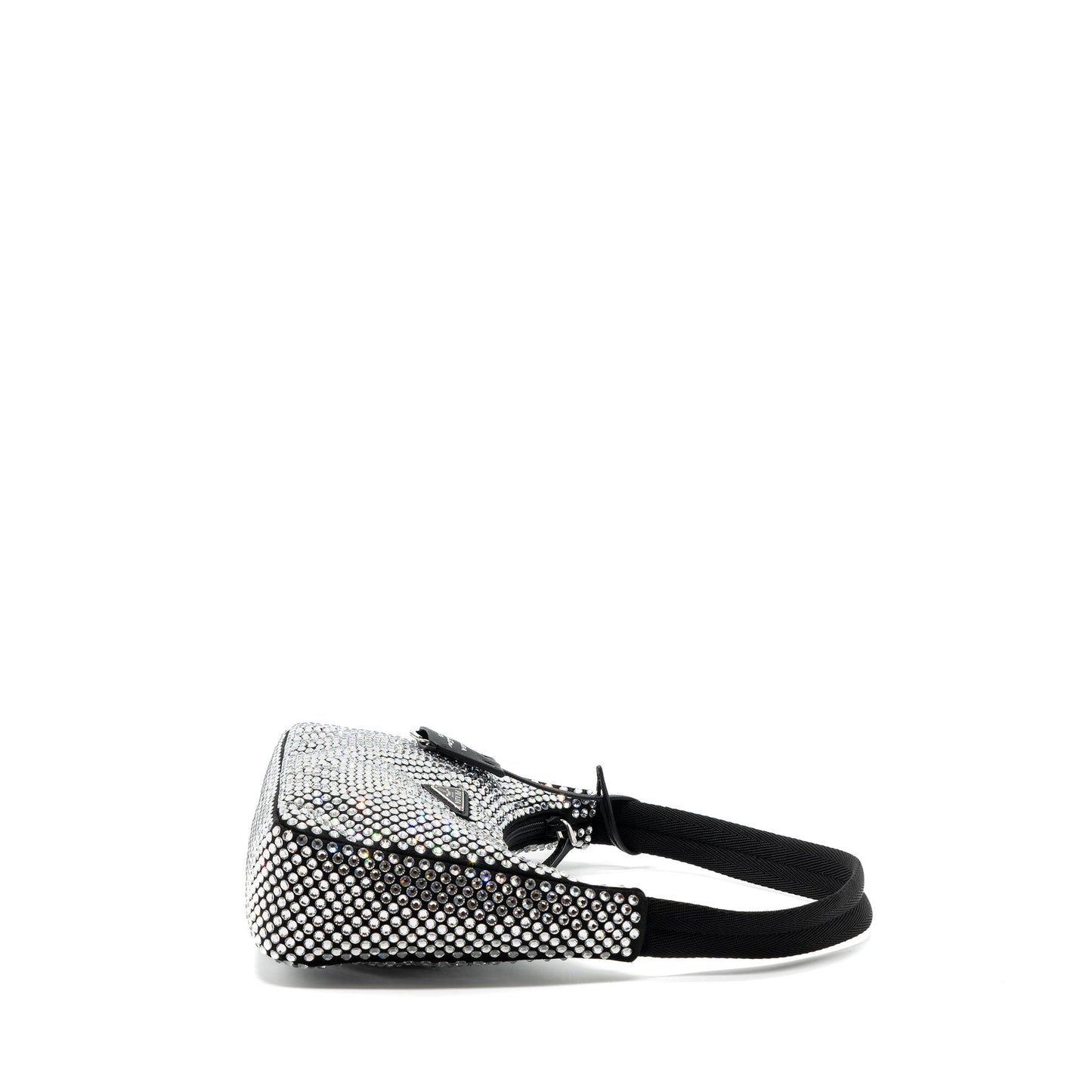 Prada reedition 2000 mini Purse satin with crystal black
