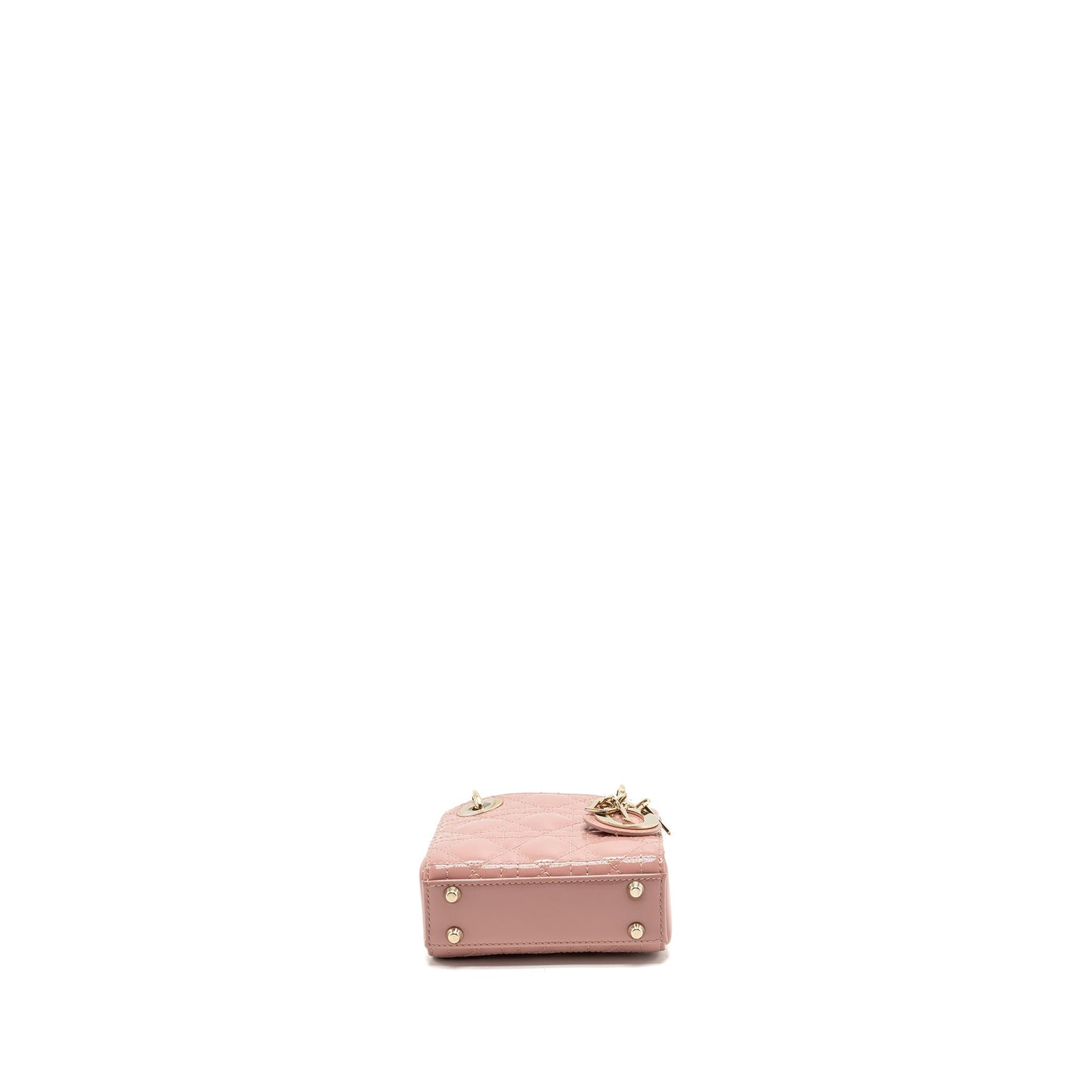 Dior Micro Lady dior patent leather dark pink
