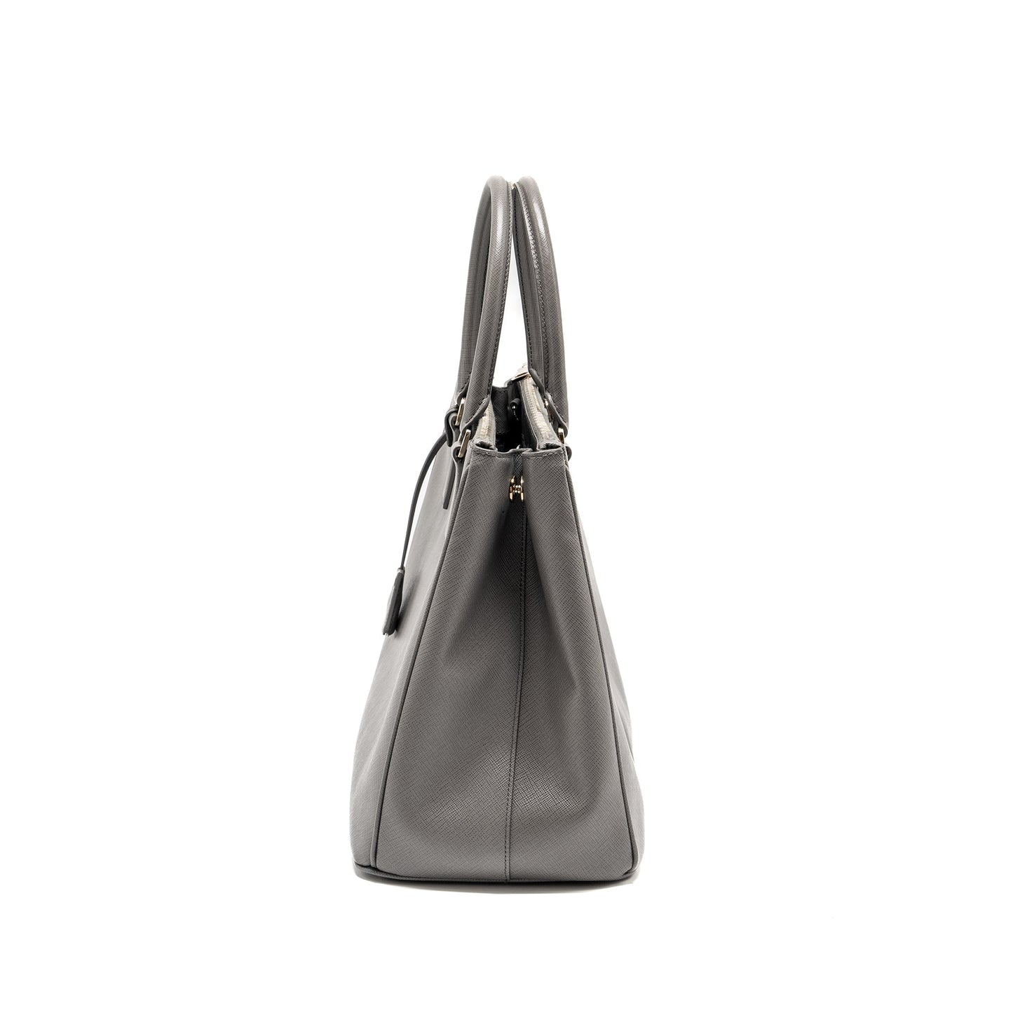 Prada Galleria Saffiano Tote Purse Calfskin Grey