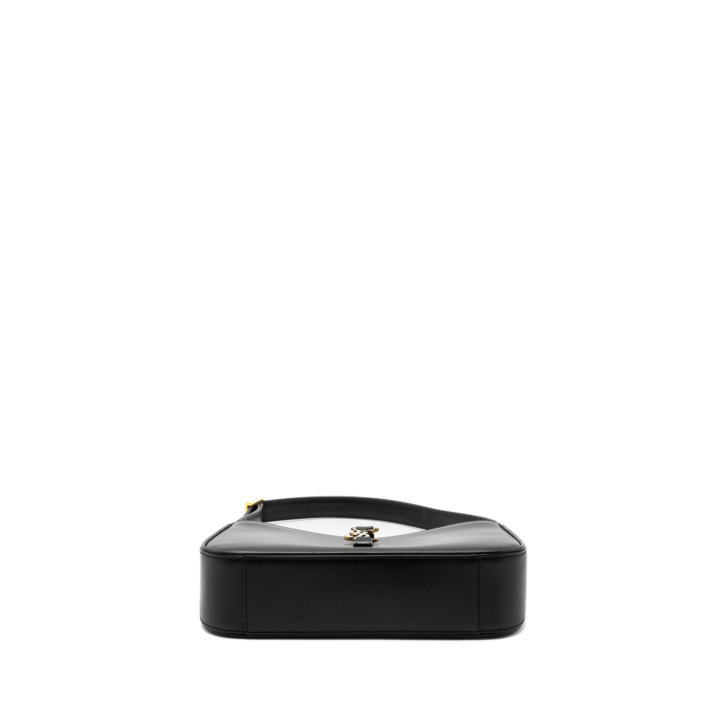 Saint Laurent/ Le 5 A 7 Hobo Purse Smooth Calfskin Black