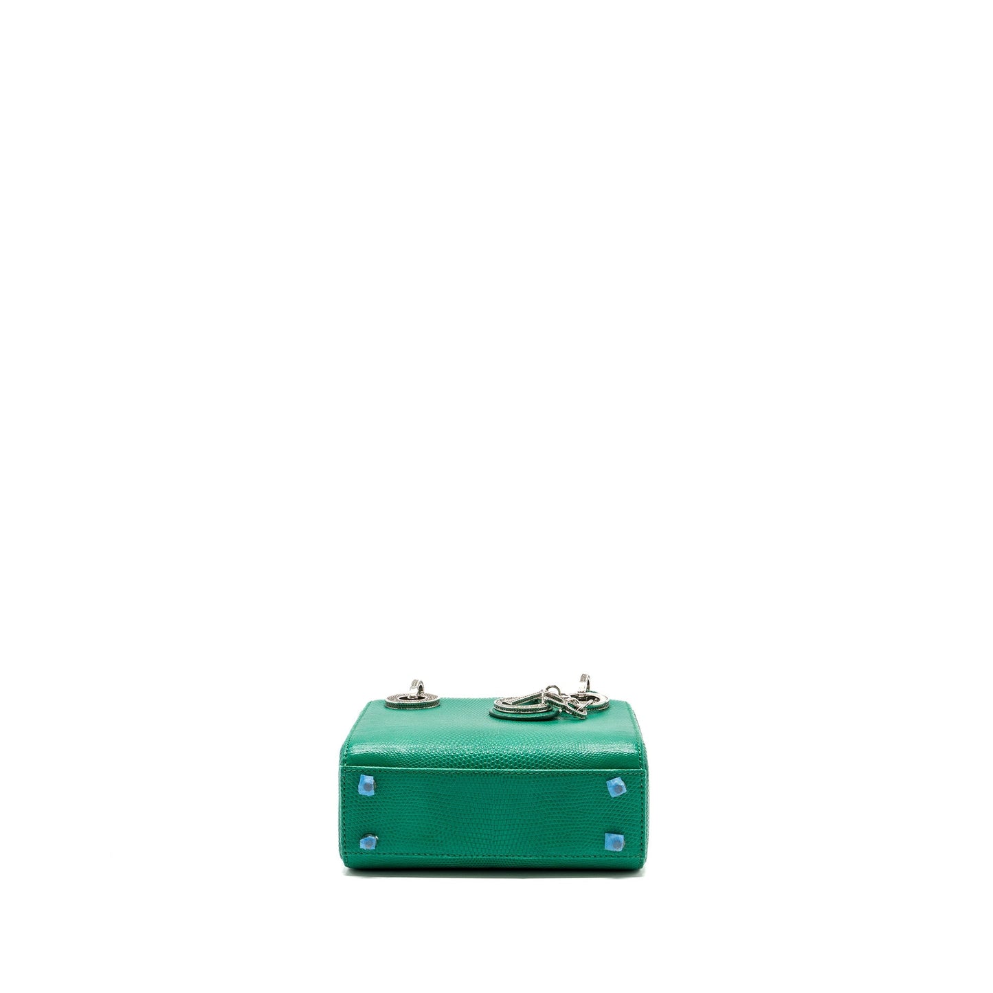 Dior mini lady dior lizard green with crystal buckle