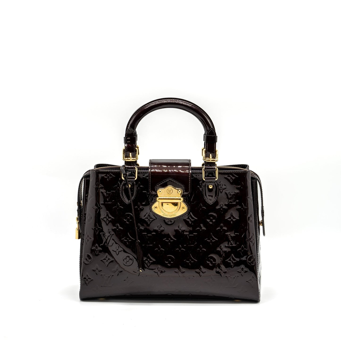 Louis Vuitton large zip tote bag patent leather amatante GHW