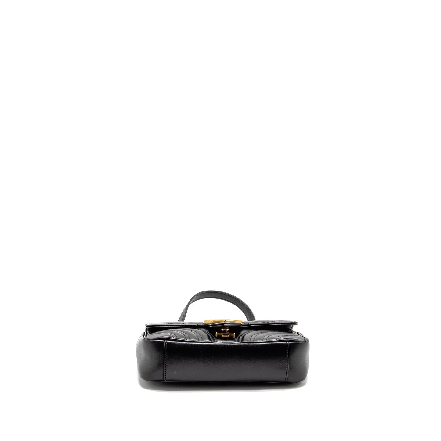 Gucci Mini GG Marmont Shoulder Bag Calfskin Black