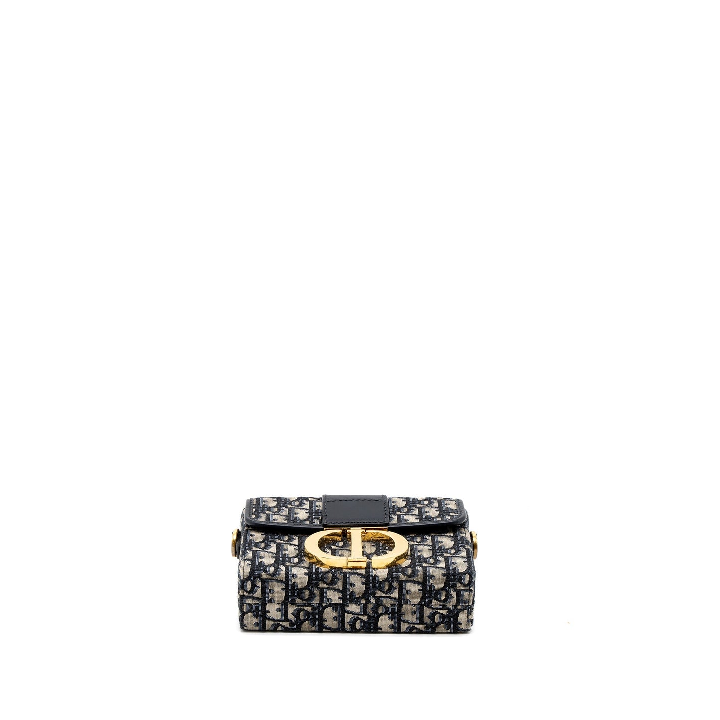 Dior 30 Montaigne Box Purse Blue Dior Oblique Jacquard
