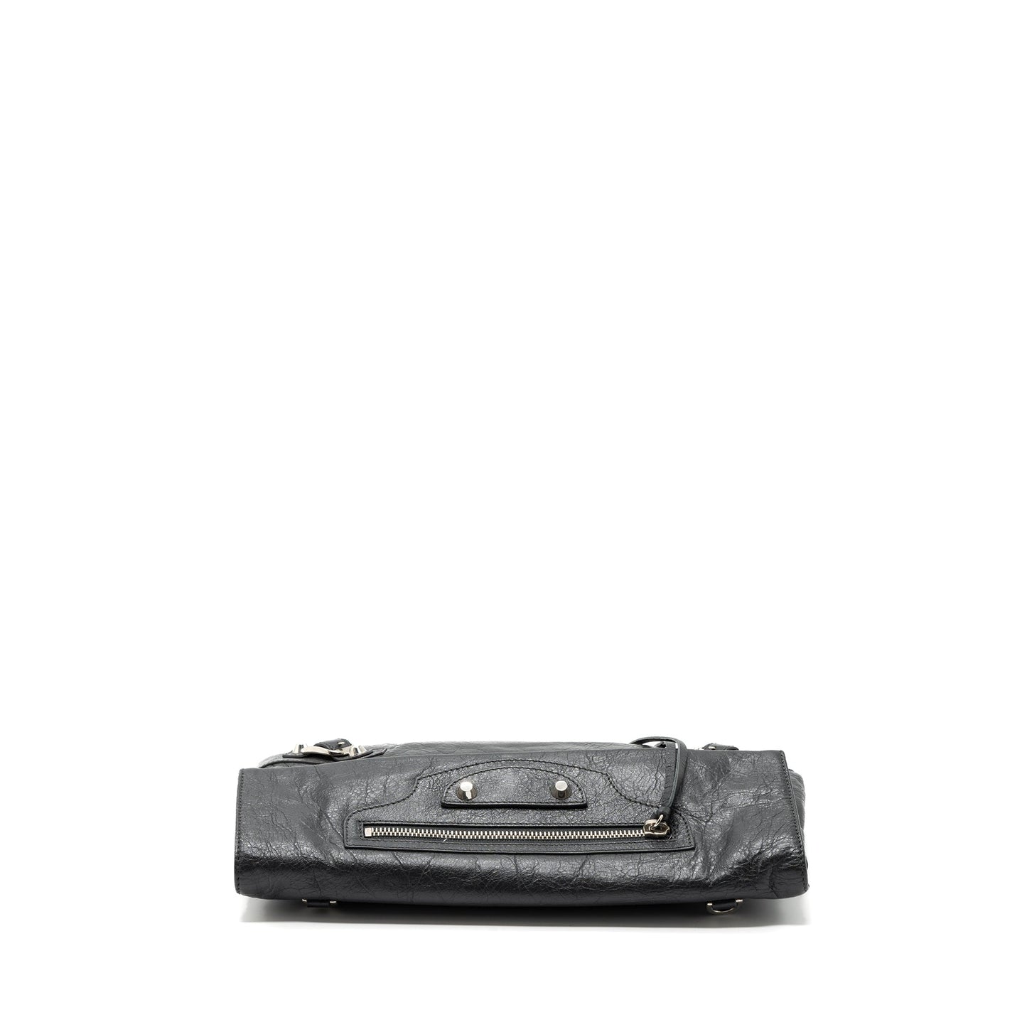 Balenciaga City Fold Clutch/ Mini Purse Dark Grey