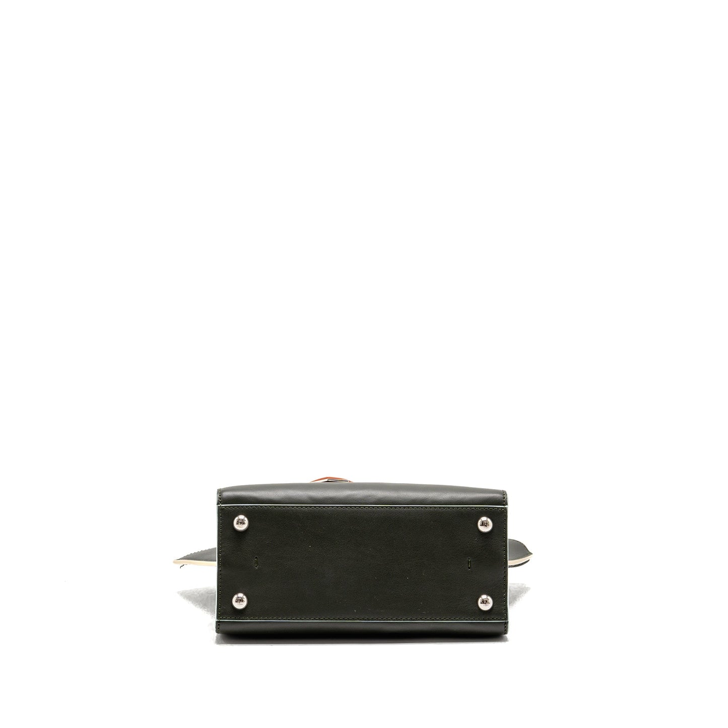 Fendi Mini 3Jours Tote Purse Calfskin Dark Green