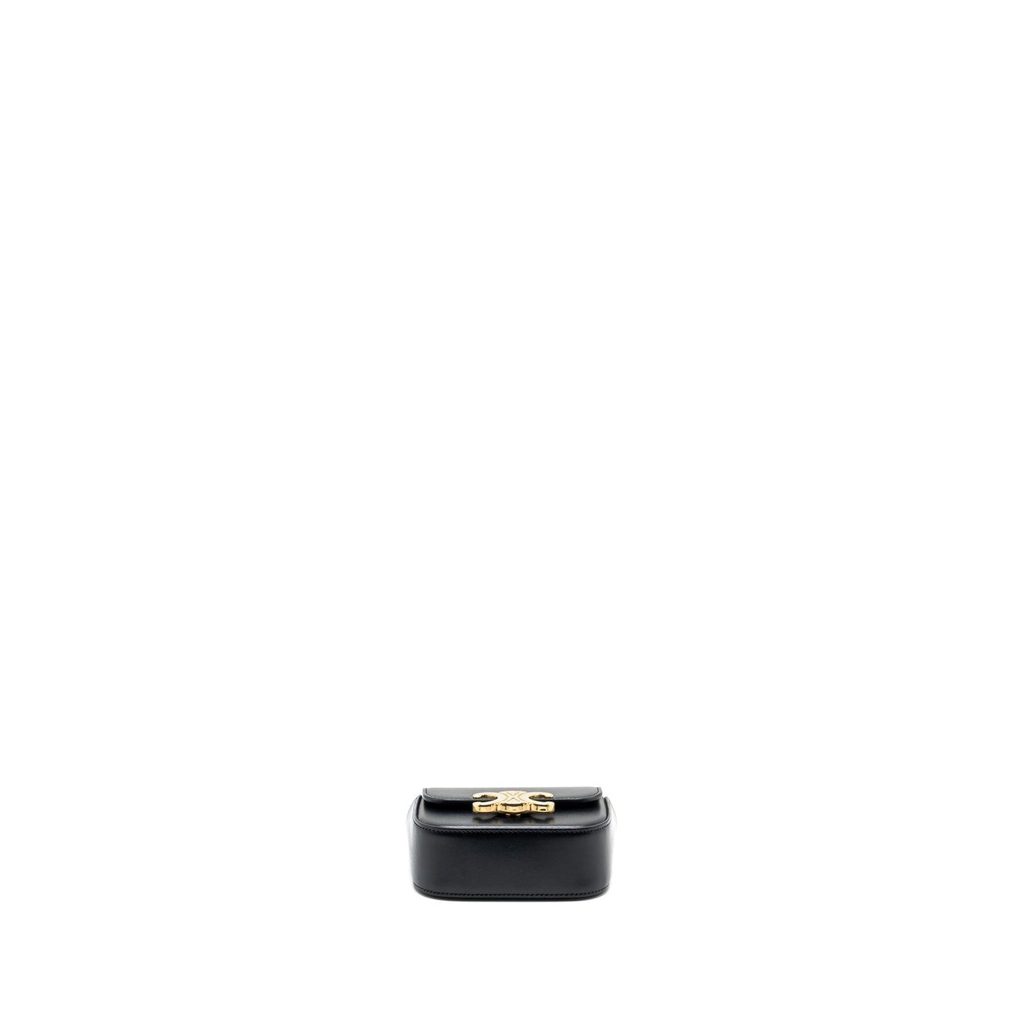 Celine Mini Triomphe Shiny Calfskin Black