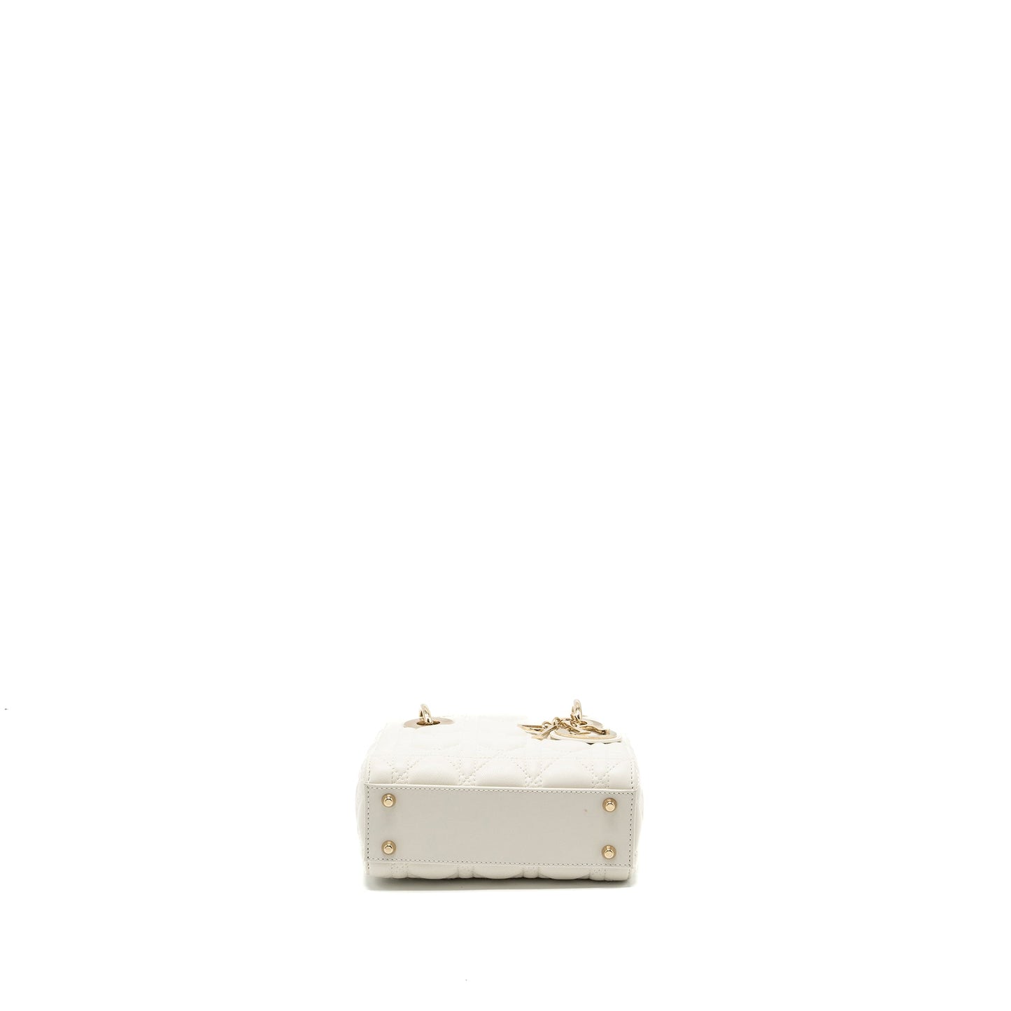 Dior Mini Lady Dior Lambskin White