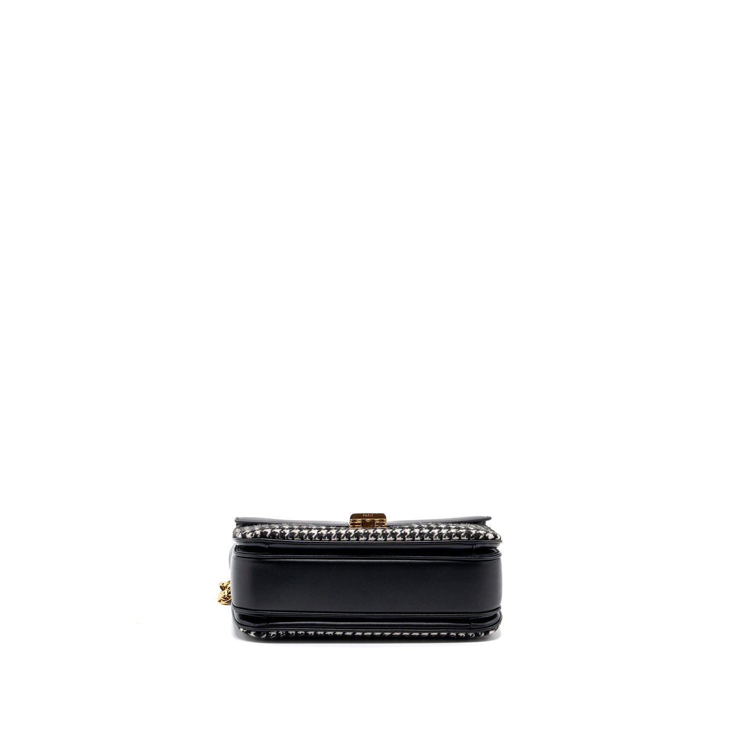 Celine Medium C Purse Tweed/ Leather Black/ White