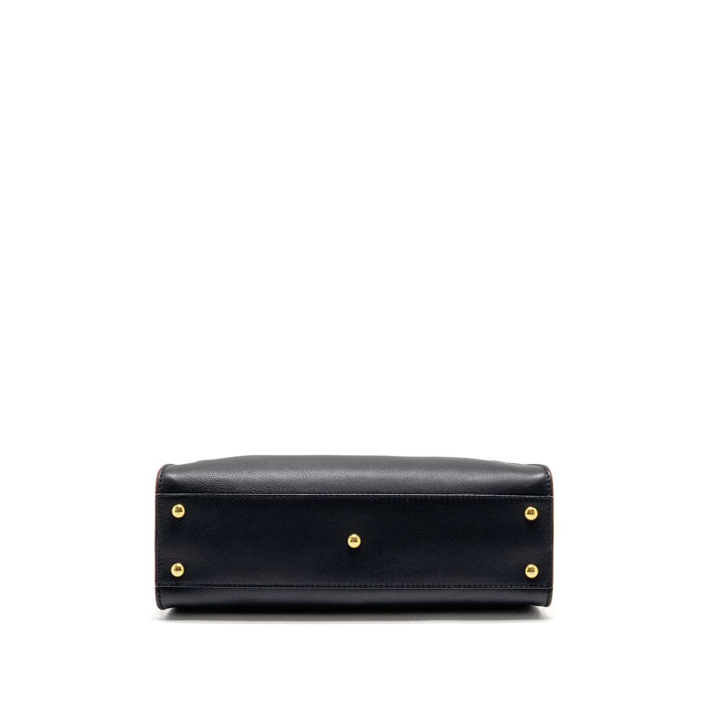 Fendi Medium Peekaboo Calfskin Dark Blue/Red