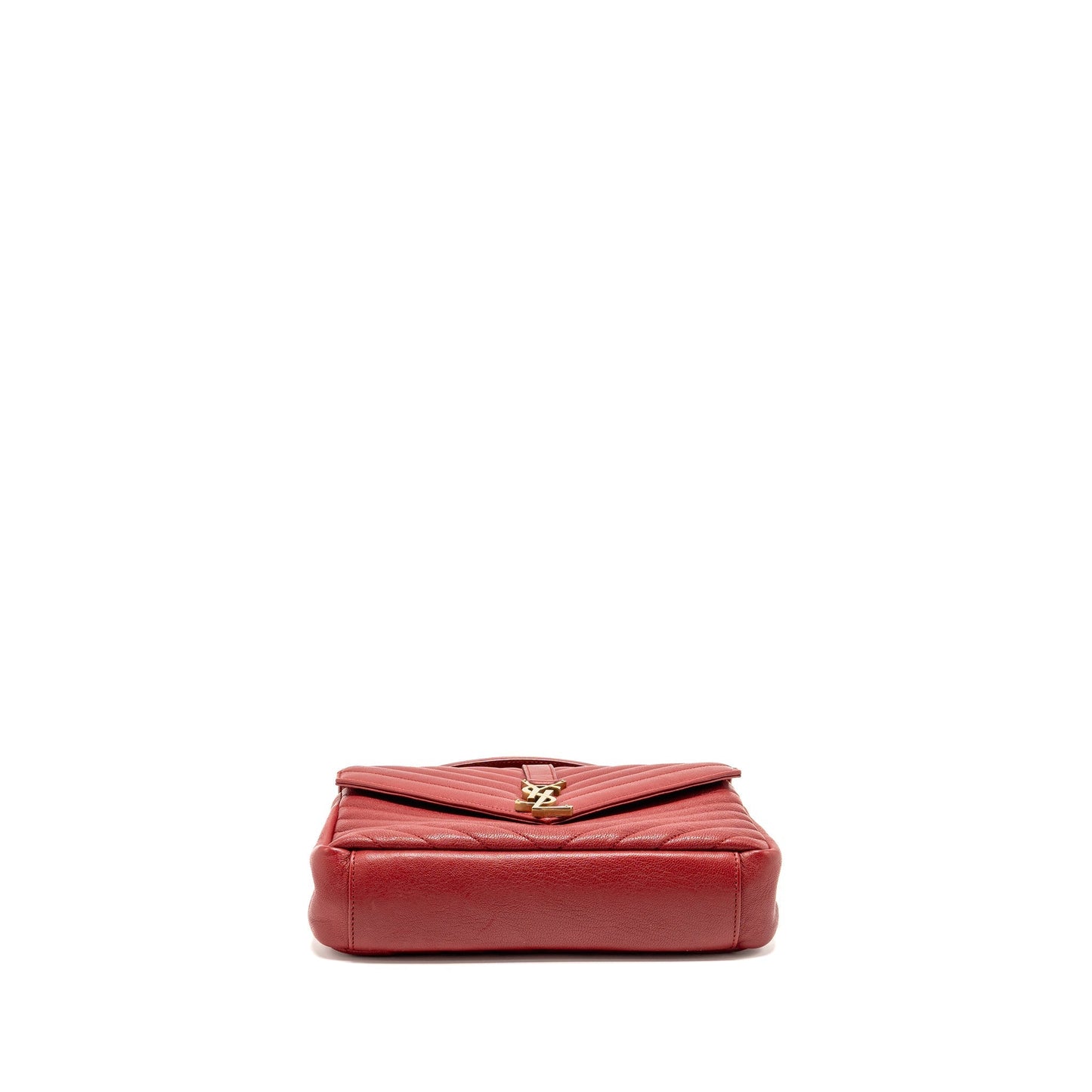 Saint Laurent/ Medium Envelope Purse Leather Red