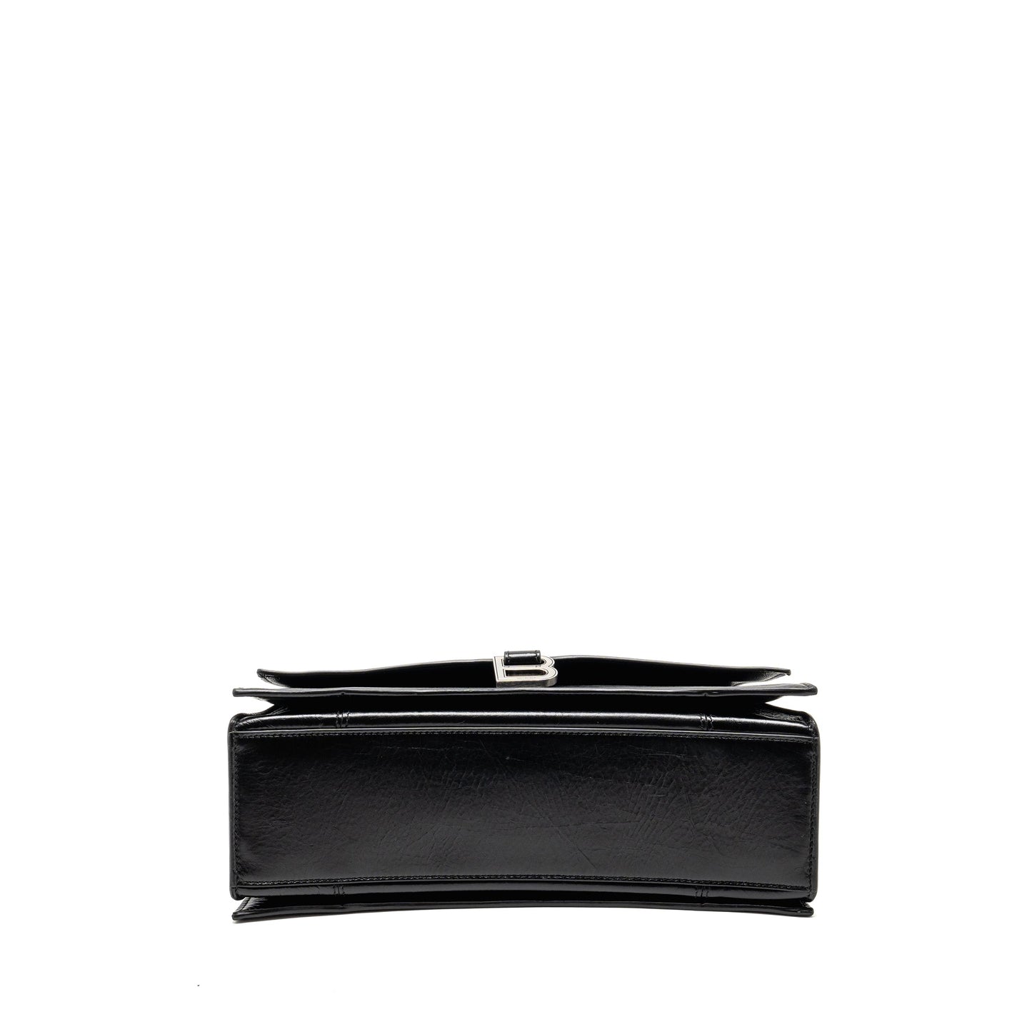 Balenciaga Medium Crush Mini Purse Calfskin Leather Black