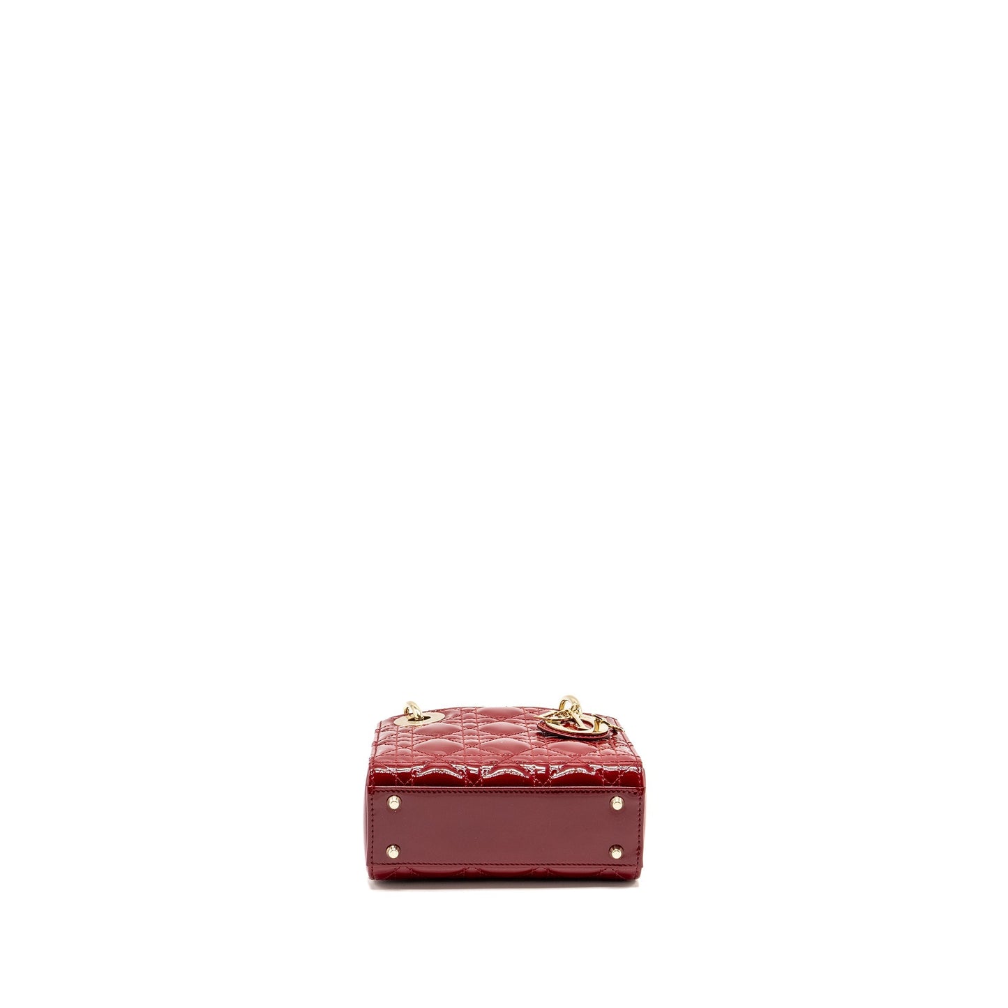Mini Lady Dior Patent Red