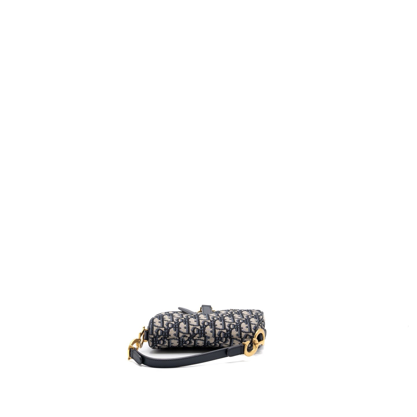 Dior Mini Saddle Purse Blue Oblique Jacquard