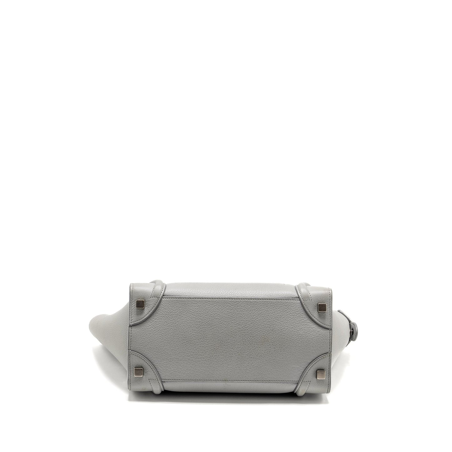 Celine Micro Luggage Purse Calfskin Light Grey