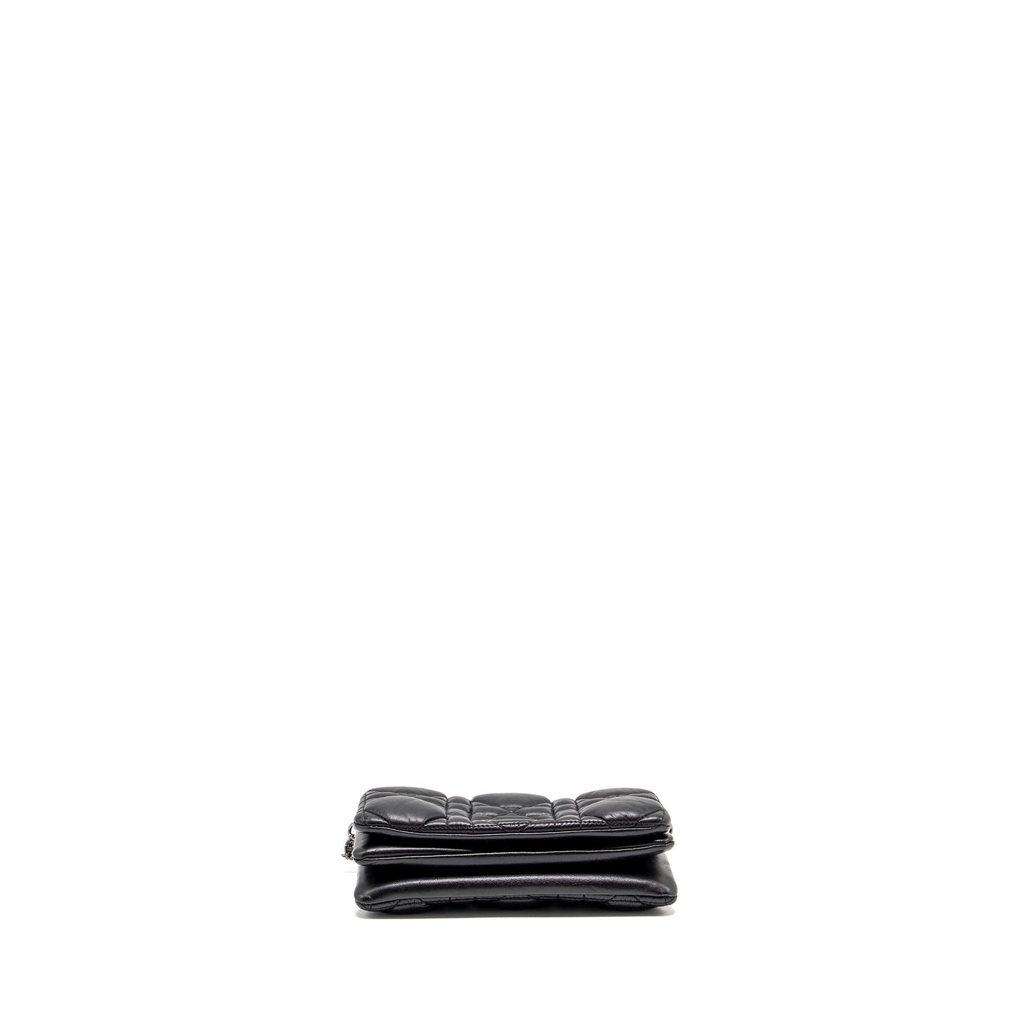 Dior Mini Caro Flap Purse Calfskin Black/ Black Hardware