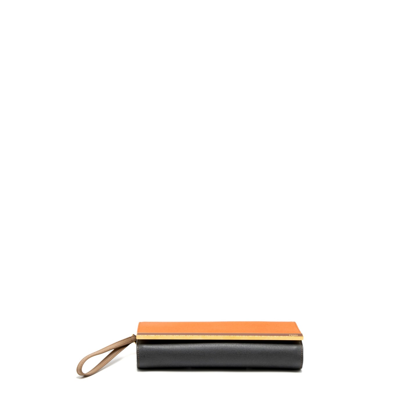 Fendi Flap Clutch Calfskin Orange/Multicolour