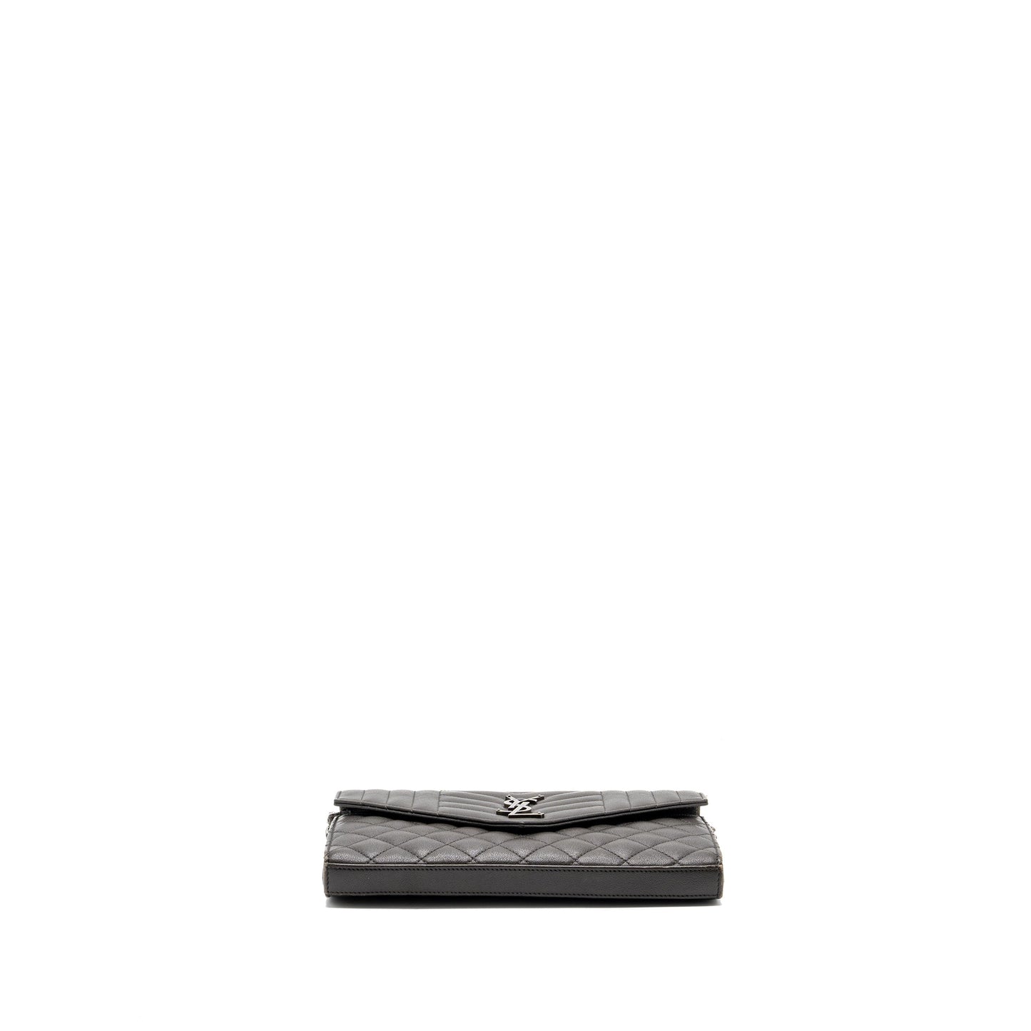 Saint Laurent/ Envelop Chain Purse Calfskin Dark Grey
