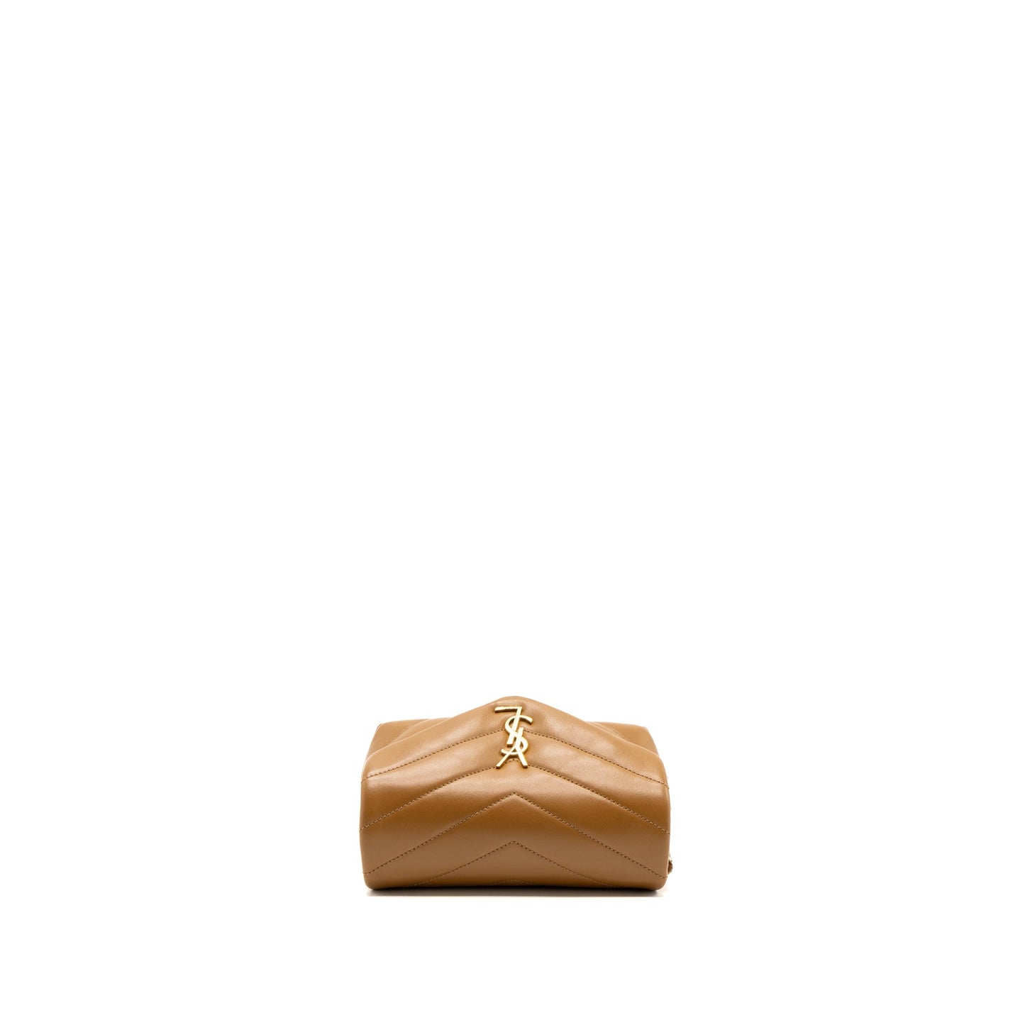 Saint Laurent Toy Loulou Toy Strap Purse calfskin caramel